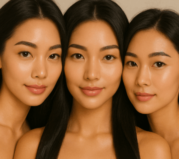 3 Korean Women with different skin types all looking smooth.